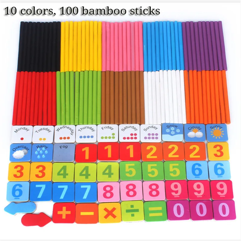 Multi-function Box Wooden Materials Abacus Counting 100pcs Stick Learning Math Educational Toy Gift For Children Kids
Multi-function Box Wooden Materials Abacus Counting 100pcs Stick Learning Math Educational Toy Gift For Children Kids