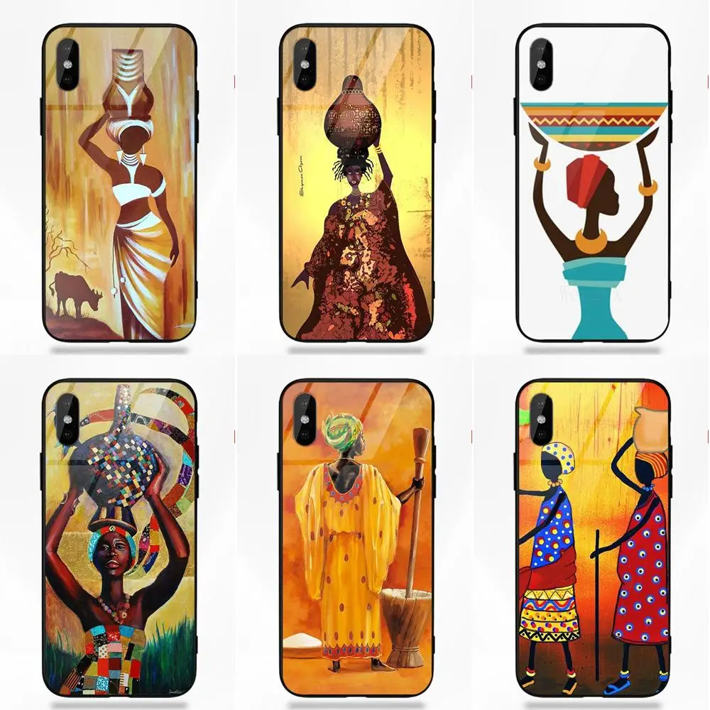 For Apple iPhone 5 5C 5S SE 6 6S 7 8 Plus X XS Max XR Soft TPU Frame Tempered Glass Coque Shell African Woman Art Water Carriers
For Apple iPhone 5 5C 5S SE 6 6S 7 8 Plus X XS Max XR Soft TPU Frame Tempered Glass Coque Shell African Woman Art Water Carriers