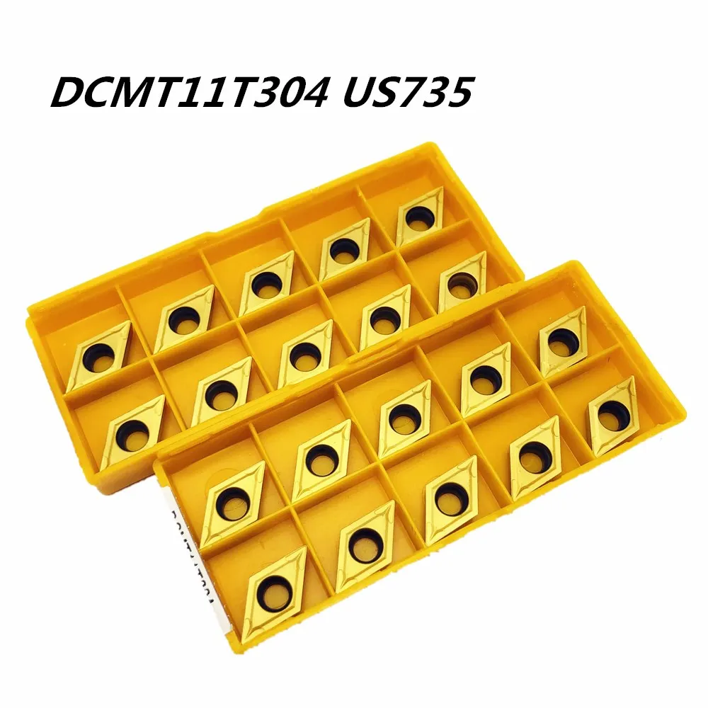 50PCS Lathe tool DCMT11T304 US735 carbide tool turning tool CNC product metal milling cutter stainless steel special tool
50PCS Lathe tool DCMT11T304 US735 carbide tool turning tool CNC product metal milling cutter stainless steel special tool