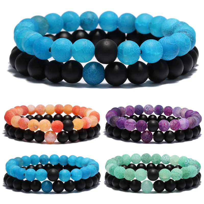 2Pcs/Lot Blue Couples Distance Relationship Bracelet Natural Stone Purple Orange Beaded Bracelets for Men Women Best Friend Gift
2Pcs/Lot Blue Couples Distance Relationship Bracelet Natural Stone Purple Orange Beaded Bracelets for Men Women Best Friend Gift