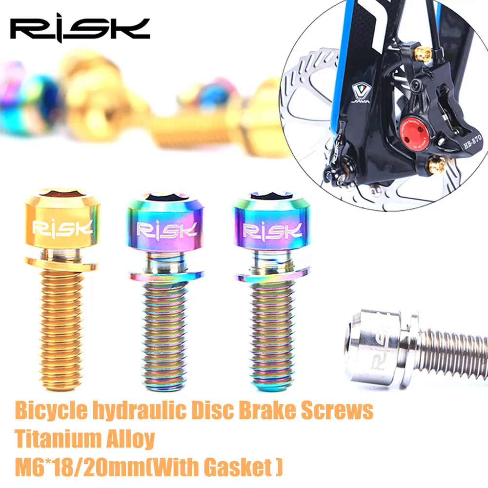 4Pcs M6*18/20mm Ultralight Titanium Bolt Bicycle Disc Brake Caliper Screw With Gasket
4Pcs M6*18/20mm Ultralight Titanium Bolt Bicycle Disc Brake Caliper Screw With Gasket
