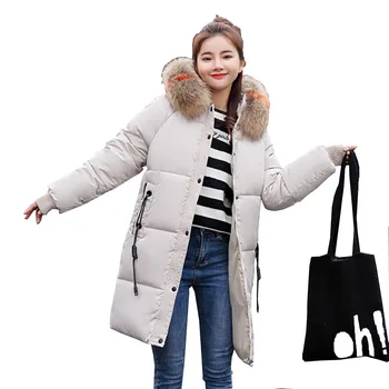2018 New Women Parkas coat Winter Long jackets down cotton padded big fur collar loose styled jackets parka windproof warm 3XL
2018 New Women Parkas coat Winter Long jackets down cotton padded big fur collar loose styled jackets parka windproof warm 3XL