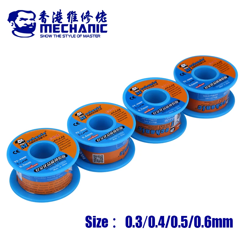 MECHANIC Rosin Core Solder Tin Wire 0.3/0.4/0.5/0.6mm FLUX 1.0-3.0% Solder Welding Tin Wire Soldering Wire Roll 40g
MECHANIC Rosin Core Solder Tin Wire 0.3/0.4/0.5/0.6mm FLUX 1.0-3.0% Solder Welding Tin Wire Soldering Wire Roll 40g