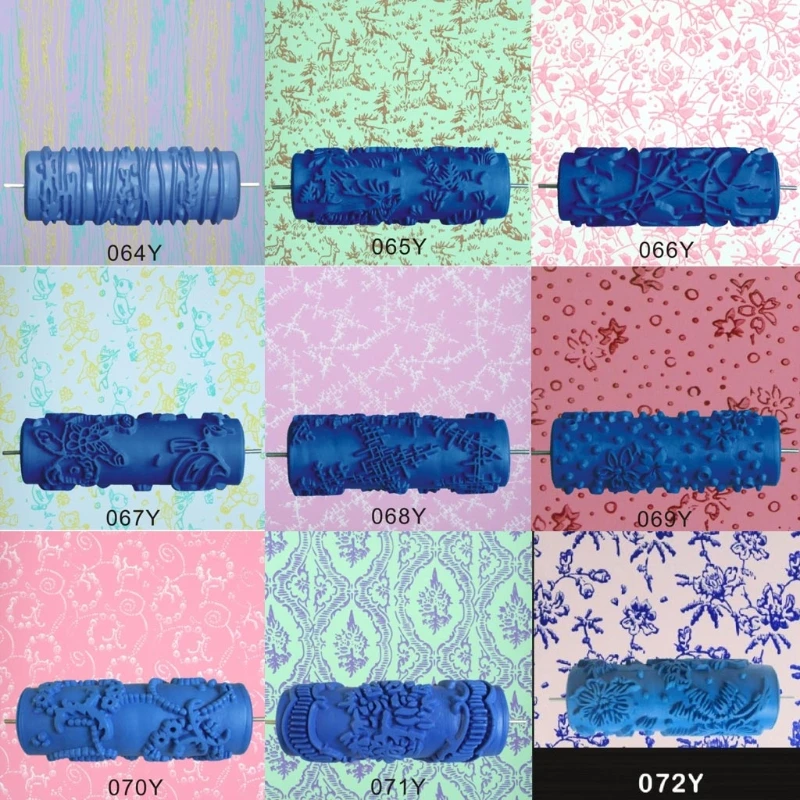 5" Embossed Paint Roller Sleeve Wall Texture Stencil Brush Pattern Decor qiang 5" Embossed Paint Roller Sleeve Wall Texture Stencil Brush Pattern Decor qiang