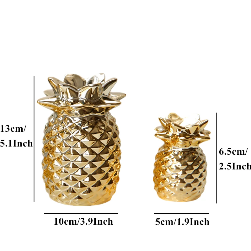 VILEAD 5.1'' 2.5'' Ceramic Gold Plating Pineapple Figurines Fruit Model Decoration Creative Gift for Girl Kids Vitage Home Decor
VILEAD 5.1'' 2.5'' Ceramic Gold Plating Pineapple Figurines Fruit Model Decoration Creative Gift for Girl Kids Vitage Home Decor