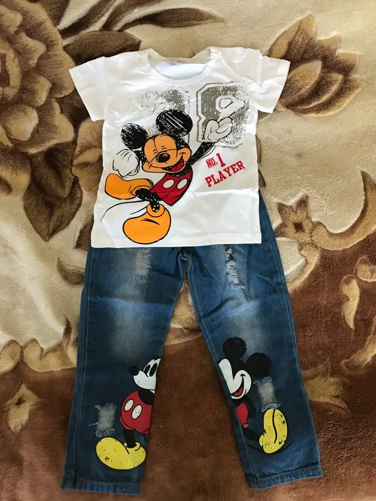 spring boy set summer children clothing 2 piece suits for boys Cartoon T-shirt + hole jeans kids High quality printing clothes
spring boy set summer children clothing 2 piece suits for boys Cartoon T-shirt + hole jeans kids High quality printing clothes