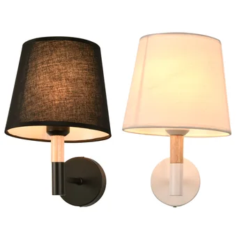 Nordic creative wooden wall lamp LED cloth cover warm bedroom bedside lamp background wall corridor aisle porch lights mx4221338
Nordic creative wooden wall lamp LED cloth cover warm bedroom bedside lamp background wall corridor aisle porch lights mx4221338