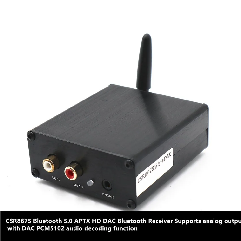 Car home CSR8675 Bluetooth 5.0 APTX HD DAC Bluetooth Receiver Supports analog output with DAC PCM5102 audio decoding function
Car home CSR8675 Bluetooth 5.0 APTX HD DAC Bluetooth Receiver Supports analog output with DAC PCM5102 audio decoding function
