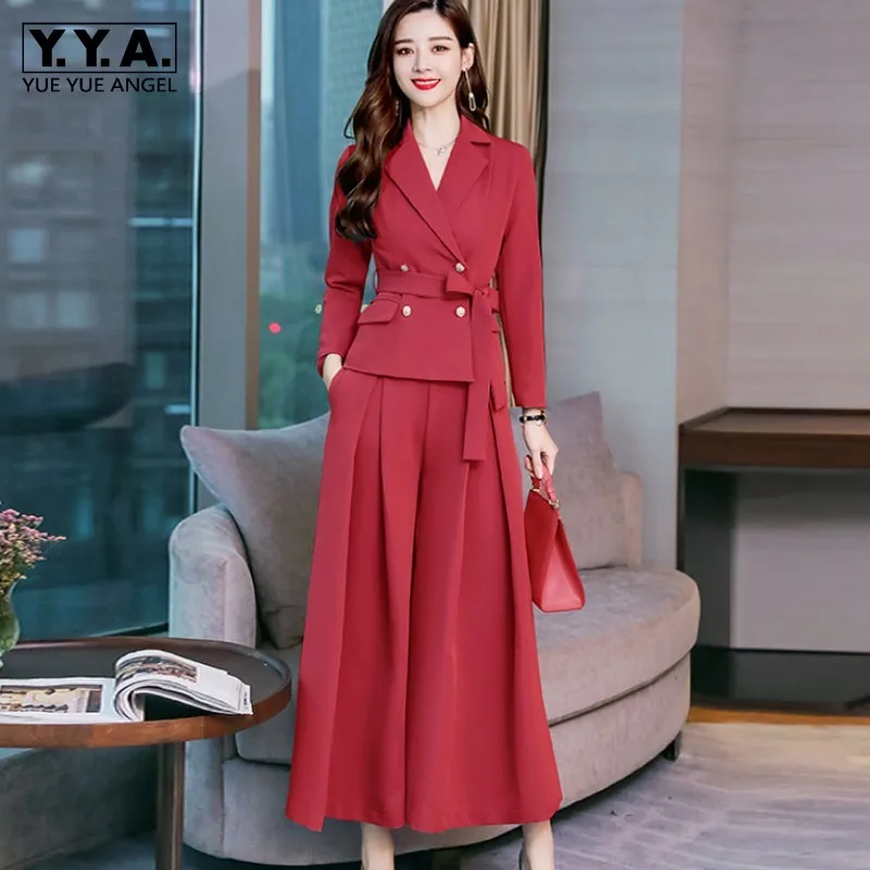 Two Piece Pants Set Women 2019 Spring Elegant Wide Leg Pants Double Breasted Blazer Jackets 2 Piece Set Women Suit Outfits S-2XL
Two Piece Pants Set Women 2019 Spring Elegant Wide Leg Pants Double Breasted Blazer Jackets 2 Piece Set Women Suit Outfits S-2XL