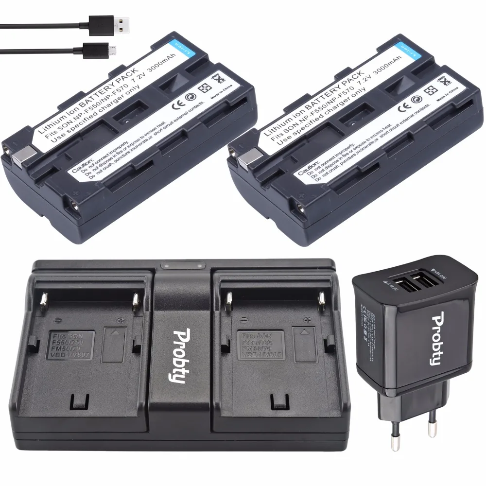 2Pcs PROBTY NP-F550 NP F550 Battery + USB Dual Charger + 2-Port Plug For SONY GV-D200 CCD-SC55 TR818 TR910 TR917 TRV75 PM090
2Pcs PROBTY NP-F550 NP F550 Battery + USB Dual Charger + 2-Port Plug For SONY GV-D200 CCD-SC55 TR818 TR910 TR917 TRV75 PM090