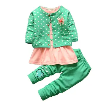 Newest 3Pcs Baby Girls Polka Dot Warm Coat +Tops Dress +Pants Sets Kids Clothes Outfits
Newest 3Pcs Baby Girls Polka Dot Warm Coat +Tops Dress +Pants Sets Kids Clothes Outfits