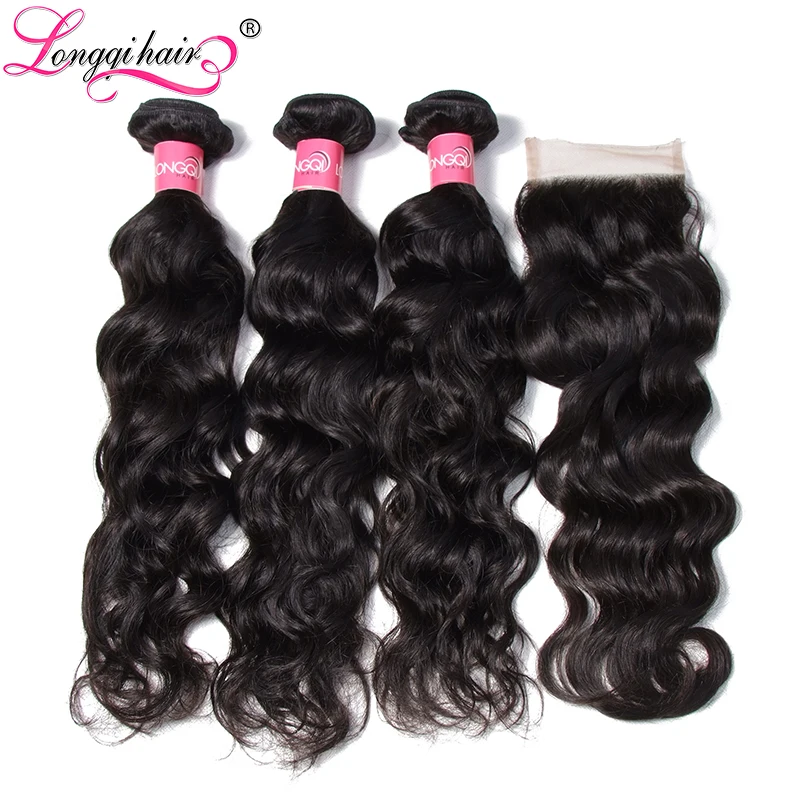 Longqi Brazilian Water Wave Bundles with Closure Remy Human Hair 3 Bundles with Closure 4x4 Lace Closure with Bundles 8- 26 Inch
Longqi Brazilian Water Wave Bundles with Closure Remy Human Hair 3 Bundles with Closure 4x4 Lace Closure with Bundles 8- 26 Inch