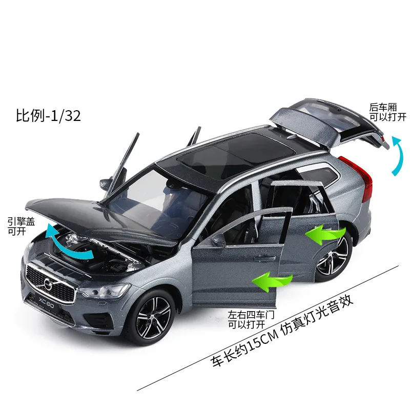 JK 1/32 Scale Car Model Toys VOLVO XC60 SUV Sound&Light Diecast Metal Pull Back Car Model Toy For Collection,Gift,Kids
JK 1/32 Scale Car Model Toys VOLVO XC60 SUV Sound&Light Diecast Metal Pull Back Car Model Toy For Collection,Gift,Kids