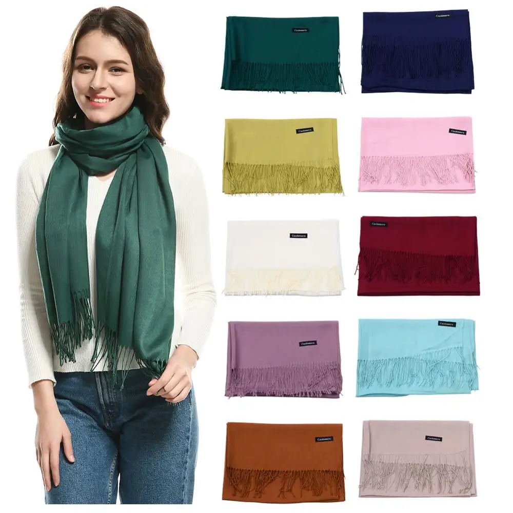 Women Girl Cashmere Scarf Long Loop Head Neck Wrap Shawl Hijab Oversized Solid Muffer Clutch False Pashmina Tassels Muslim
Women Girl Cashmere Scarf Long Loop Head Neck Wrap Shawl Hijab Oversized Solid Muffer Clutch False Pashmina Tassels Muslim