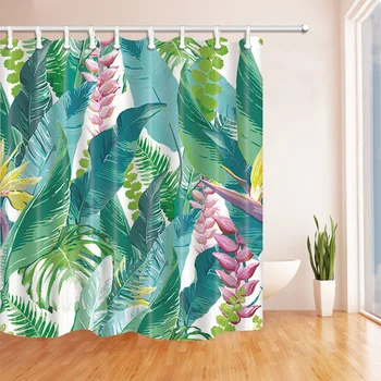 Shower Curtain With Plastic Hanging Hooks Plants Printed Polyester Bathroom Decor Cover Durable Mildew Resistant 
Shower Curtain With Plastic Hanging Hooks Plants Printed Polyester Bathroom Decor Cover Durable Mildew Resistant