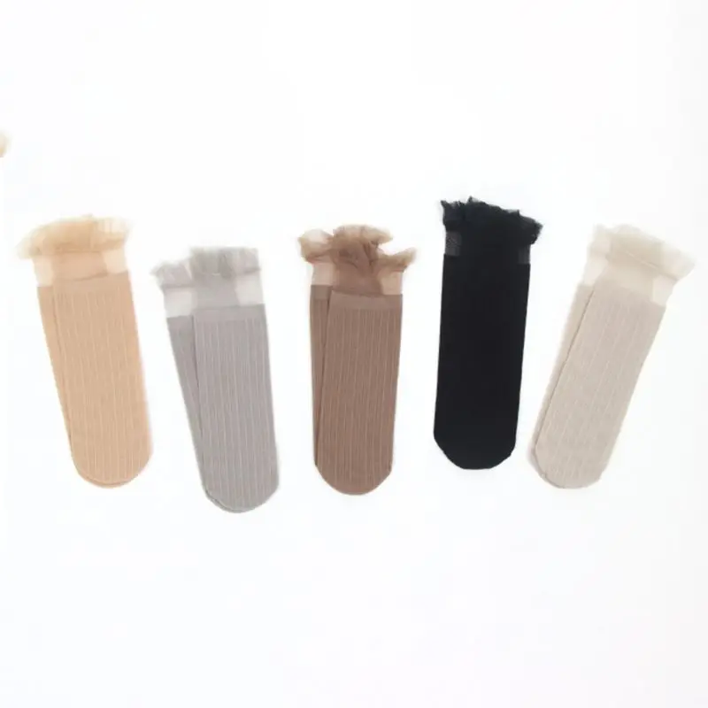Women Girls Harajuku Velvet Thin Long Crew Socks Solid Color Ruffles Lace Trim Ribbed Knitted Semi Sheer Elastic Cuff Hosiery
Women Girls Harajuku Velvet Thin Long Crew Socks Solid Color Ruffles Lace Trim Ribbed Knitted Semi Sheer Elastic Cuff Hosiery