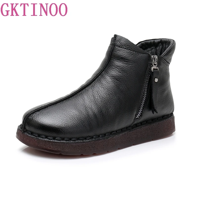 GKTINOO 2018 Women Boots With Fur Winter Warm Real Leather Handmade Boots Flat Shoes Genuine Leather Boots for Women
GKTINOO 2018 Women Boots With Fur Winter Warm Real Leather Handmade Boots Flat Shoes Genuine Leather Boots for Women