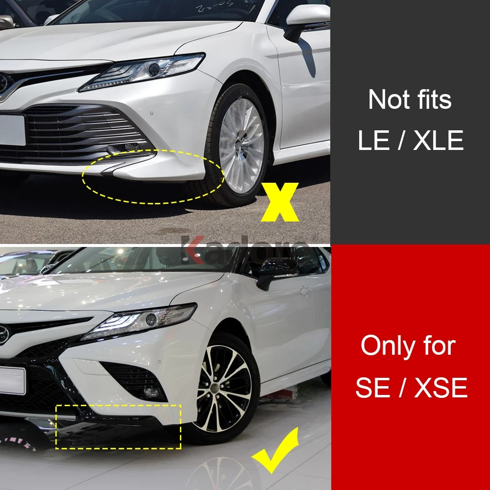 ABS Chrome Garnish Front Fog Lamp Light Cover For 2018 Toyota Camry SE XSE Exterior Parts Chromium Styling Stickers 
