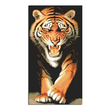 Ferocious tiger 35x65cm Full drill diamond embroidery 3d diamond cross stitch fashion diamond mosaic pictures of rhinestones
Ferocious tiger 35x65cm Full drill diamond embroidery 3d diamond cross stitch fashion diamond mosaic pictures of rhinestones