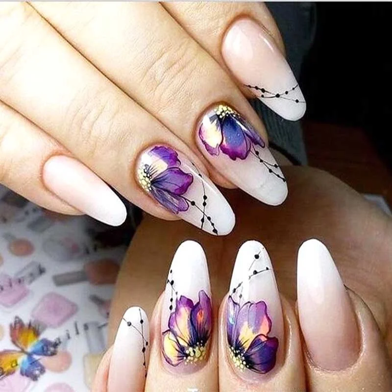 BearPaw 1pcNail Sticker Butterfly Flowers Petals Nail Art Water Decals Stickers Transfer Tattoo Flower Floral Beauty Accessories
BearPaw 1pcNail Sticker Butterfly Flowers Petals Nail Art Water Decals Stickers Transfer Tattoo Flower Floral Beauty Accessories