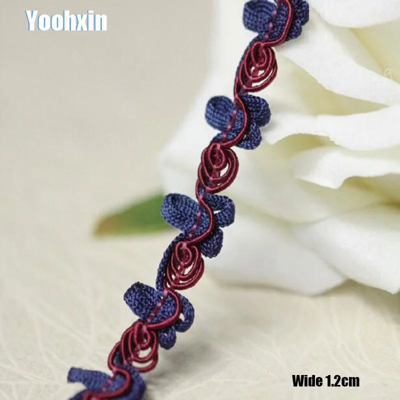 1.2CM Wide Fashion Embroidery blue flower lace fabric trim ribbon DIY sewing applique collar fringe craft wedding guipure decor
1.2CM Wide Fashion Embroidery blue flower lace fabric trim ribbon DIY sewing applique collar fringe craft wedding guipure decor