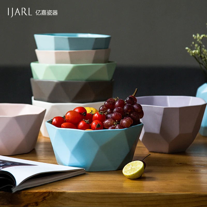 Fashion Candy Colors Household Ceramic Baking With Cover Binaural Jelly Pudding Soup Tableware Palace Spaghetti Noodel Bowl | Дом и сад