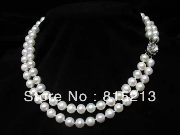 FREE SHIPPING>@@> N1734 stunning necklace 2 strands white freshwater pearl round beads silver clasp
FREE SHIPPING>@@> N1734 stunning necklace 2 strands white freshwater pearl round beads silver clasp