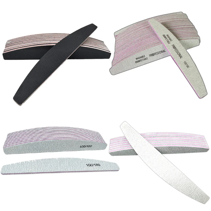 JEARLYU 10pcs/lot 100/180 Nail Files Double-Side Emery Board Nail Sanding Buffer Files Salon Manicure Tools Half Moon Nail File
JEARLYU 10pcs/lot 100/180 Nail Files Double-Side Emery Board Nail Sanding Buffer Files Salon Manicure Tools Half Moon Nail File