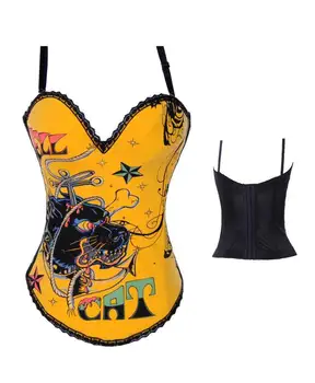 Yellow Saffron Corset Wild Dog Decoration Frontward Lace Up Back Tattoo Corsets for Women
Yellow Saffron Corset Wild Dog Decoration Frontward Lace Up Back Tattoo Corsets for Women