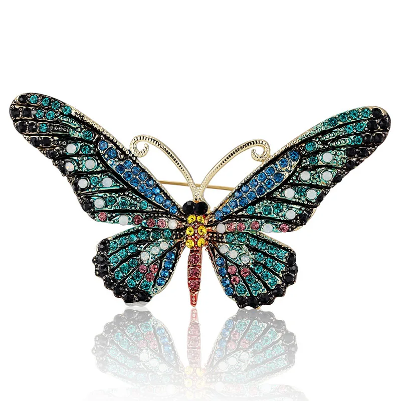 

12pcs/lot Wholesale rhinestone Butterfly Brooch Brooches Corsage Enamel Diamante Embellishments Kihen Wedding Bridal Jewelry
