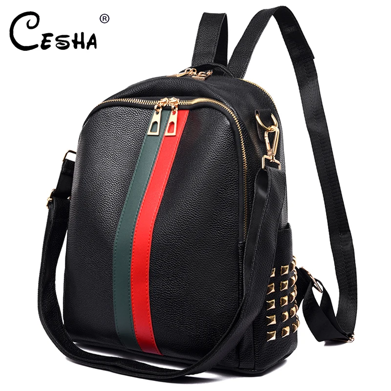 CESHA Fashion Striped Design Backpack Female High Quality Durable PU Leather School Backpack Satchel Hot Sale Daypack Backpacks
CESHA Fashion Striped Design Backpack Female High Quality Durable PU Leather School Backpack Satchel Hot Sale Daypack Backpacks
