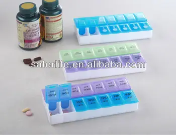 Wholesale custom New portable medical case 7 compartments pillbox 7 days color pill dispensers WEEKLY PILL BOX
Wholesale custom New portable medical case 7 compartments pillbox 7 days color pill dispensers WEEKLY PILL BOX