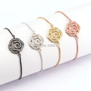 10Pcs Fashion Copper Micro Pave CZ Cubic Zirconia Flower Connector Bracelets for Women High Quality
10Pcs Fashion Copper Micro Pave CZ Cubic Zirconia Flower Connector Bracelets for Women High Quality