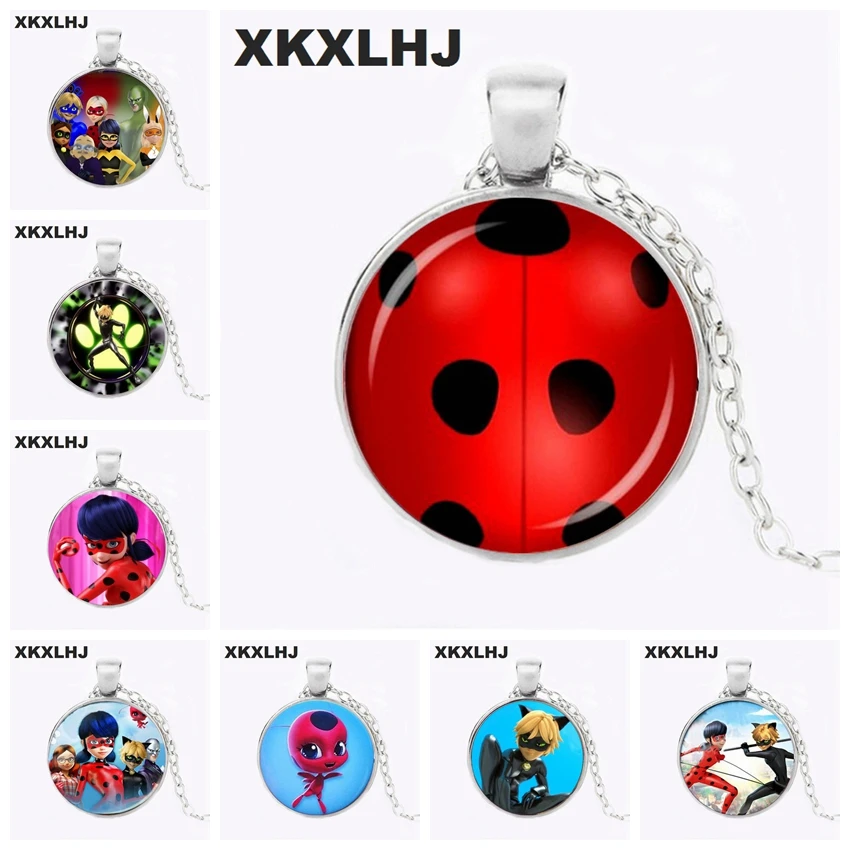 XKXLHJ Magic Ladybug Necklace Glass Cabochon Black Pendant Necklace Art Picture Glass Dome Chain Necklace Female Girl
XKXLHJ Magic Ladybug Necklace Glass Cabochon Black Pendant Necklace Art Picture Glass Dome Chain Necklace Female Girl