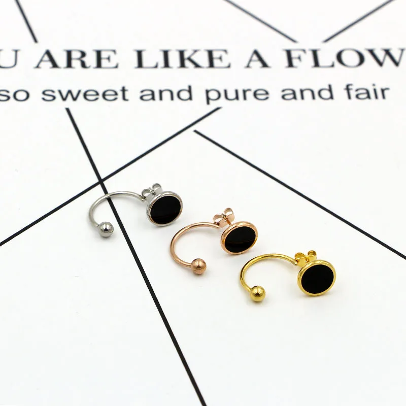 Fashion Rose Gold U Shape Black Round Bead Stud Earrings for Women Eardrop Jewelry Gift
Fashion Rose Gold U Shape Black Round Bead Stud Earrings for Women Eardrop Jewelry Gift