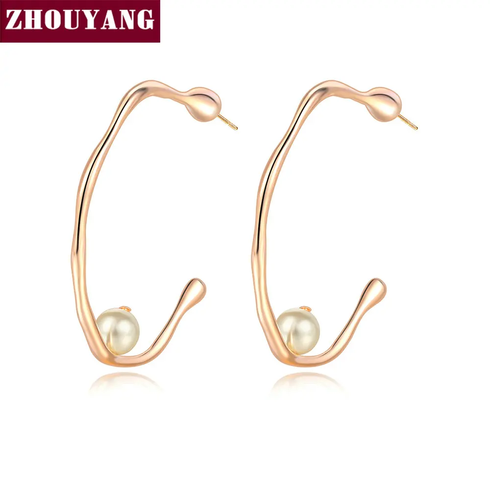 ZHOUYANG Drop Earrings for Women New Specail Elegant Style Imitation Pearl Rose Gold Color Wedding Gift Fashion Jewelry E066
ZHOUYANG Drop Earrings for Women New Specail Elegant Style Imitation Pearl Rose Gold Color Wedding Gift Fashion Jewelry E066