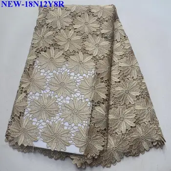 2019 Fashion style Yellow Nigeria guipure cord lace fabric with Rhinestones African Water soluble lace fabric for Sewing MJX01 
2019 Fashion style Yellow Nigeria guipure cord lace fabric with Rhinestones African Water soluble lace fabric for Sewing MJX01