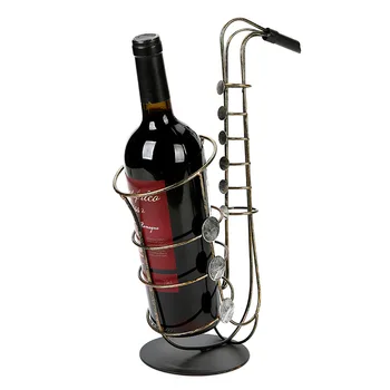 Vintage Artistic Bar Accessories Saxophone Iron Metal Wine Rack Plating Process Support Home Practical Wine Holder Decor Craft
Vintage Artistic Bar Accessories Saxophone Iron Metal Wine Rack Plating Process Support Home Practical Wine Holder Decor Craft