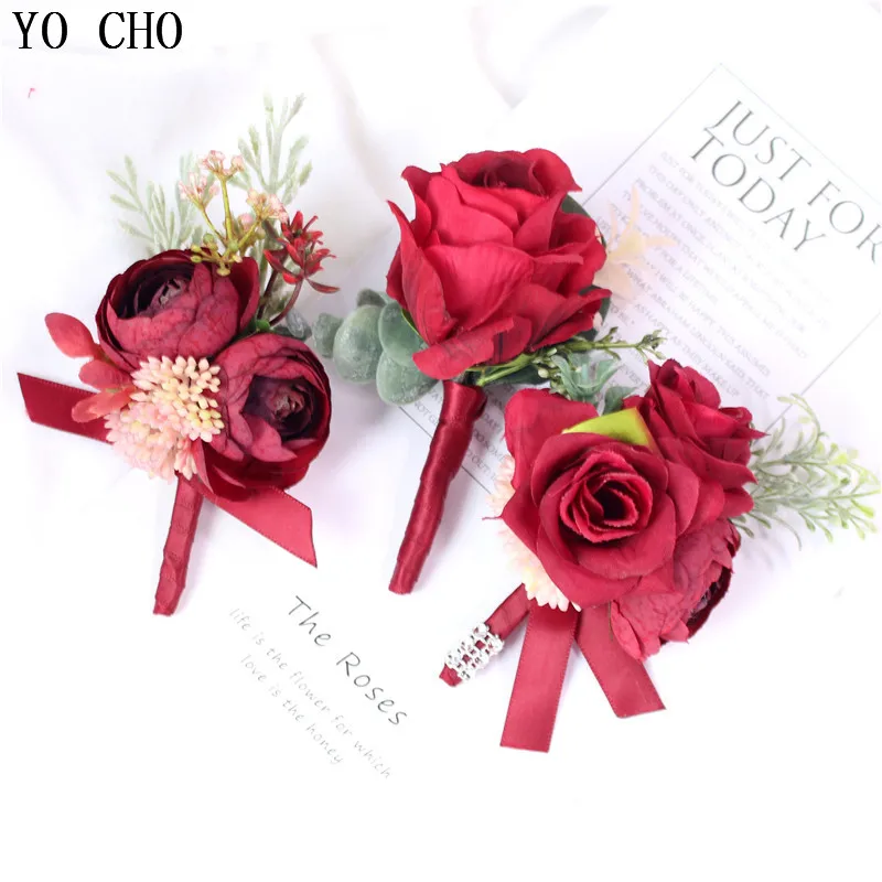 Festival Boutonnieres and Wrist Corsages Bride Groom Decor Accessory Bridesmaid Wedding Decor Red Rose Brooch Wrist Flowers Suit
Festival Boutonnieres and Wrist Corsages Bride Groom Decor Accessory Bridesmaid Wedding Decor Red Rose Brooch Wrist Flowers Suit