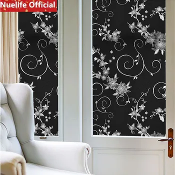 Black flowers pattern window self-adhesive paper household bathroom livingroom office shop sun room opaque pvc glass film
Black flowers pattern window self-adhesive paper household bathroom livingroom office shop sun room opaque pvc glass film