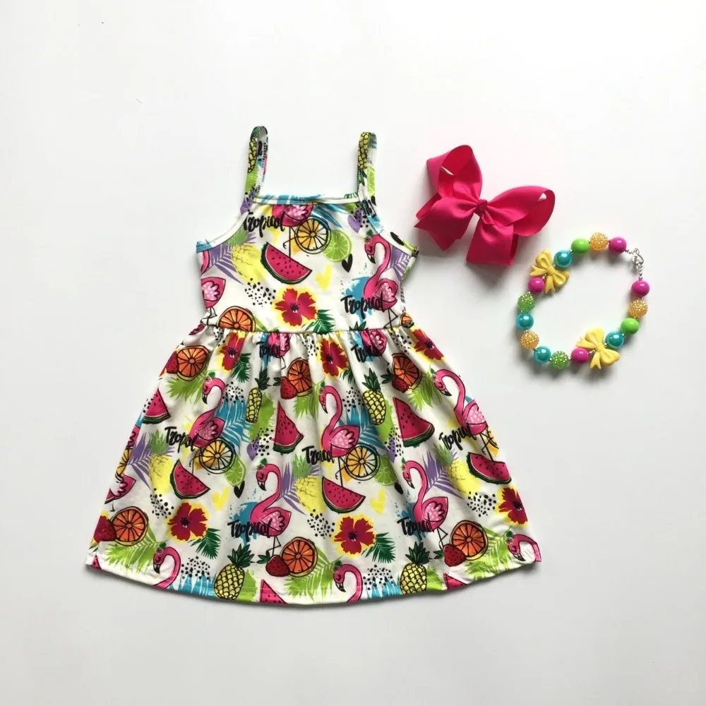 Summer baby girls dress sunkissed flamingo watermelon pineapple floral children clothes boutique match accessories knee length
Summer baby girls dress sunkissed flamingo watermelon pineapple floral children clothes boutique match accessories knee length