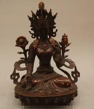 Free shipping S03370 11" China Chinese Buddhism Pure Bronze Seat White Tara Goddess Buddha Statue
Free shipping S03370 11" China Chinese Buddhism Pure Bronze Seat White Tara Goddess Buddha Statue