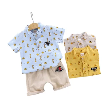 2019 summer new Korean version of the boy suit fashion small gentleman short-sleeved shirt casual cartoon boy shirt two-piece
2019 summer new Korean version of the boy suit fashion small gentleman short-sleeved shirt casual cartoon boy shirt two-piece