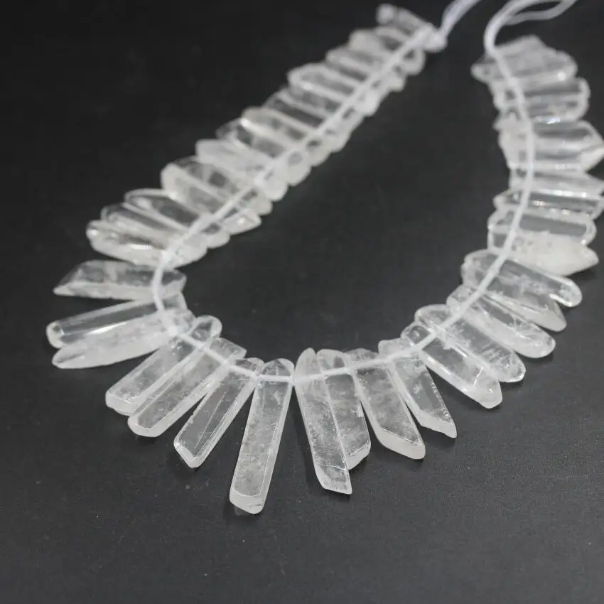 15.5"strand Raw Crystal Top Drilled Slice Stick Loose Beads,Natural White Quartz Rectangle Slab Point Pendant Jewelry Making
15.5"strand Raw Crystal Top Drilled Slice Stick Loose Beads,Natural White Quartz Rectangle Slab Point Pendant Jewelry Making