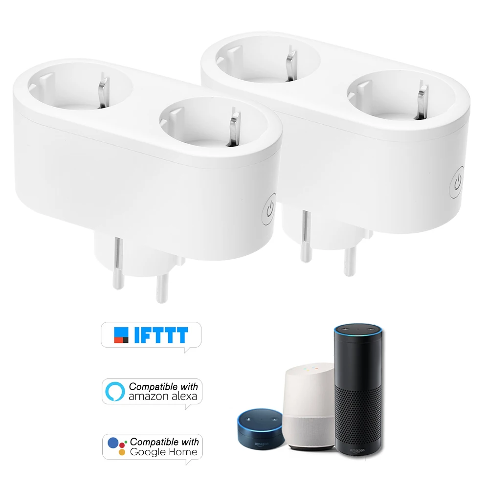 Wifi Smart Socket Two EU Outlet 16A Metering Version Plug Energy Monitoring Timer Switch Voice Control For Alexa Google Home
Wifi Smart Socket Two EU Outlet 16A Metering Version Plug Energy Monitoring Timer Switch Voice Control For Alexa Google Home