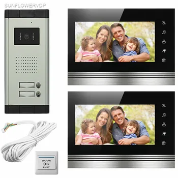 New Video Intercom Touch Keys For 2 Apartments 2 Color 7" Indoor Monitors 700TVL HD Camera With Door Bell Night Vision In Stock
New Video Intercom Touch Keys For 2 Apartments 2 Color 7" Indoor Monitors 700TVL HD Camera With Door Bell Night Vision In Stock