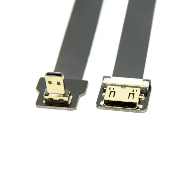 Cablecc Down Angled 90 Degree FPV Micro HDMI Male to Mini HDMI Female FPC Flat Cable for Multicopter Aerial Photography
Cablecc Down Angled 90 Degree FPV Micro HDMI Male to Mini HDMI Female FPC Flat Cable for Multicopter Aerial Photography