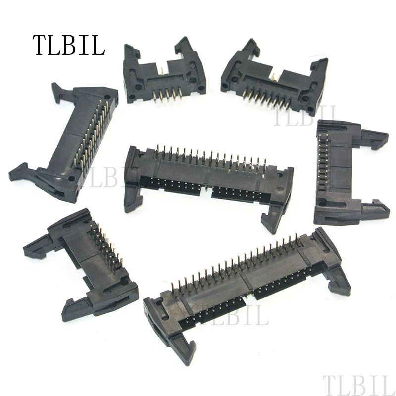 5Pcs 2.54mm Pitch Right angle Hook Horn Socket Connector DC2 - 10/14/16/20/26/34/40P Buckle For Flat Ribbon Cable IDC Socket
5Pcs 2.54mm Pitch Right angle Hook Horn Socket Connector DC2 - 10/14/16/20/26/34/40P Buckle For Flat Ribbon Cable IDC Socket