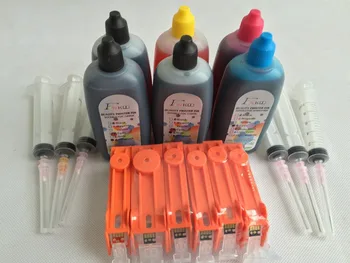 6 color PGI-520 Refillable Ink kit for Canon PIXUS MP990 MP980 printer with ARC chip refill UV dye ink free shipping
6 color PGI-520 Refillable Ink kit for Canon PIXUS MP990 MP980 printer with ARC chip refill UV dye ink free shipping