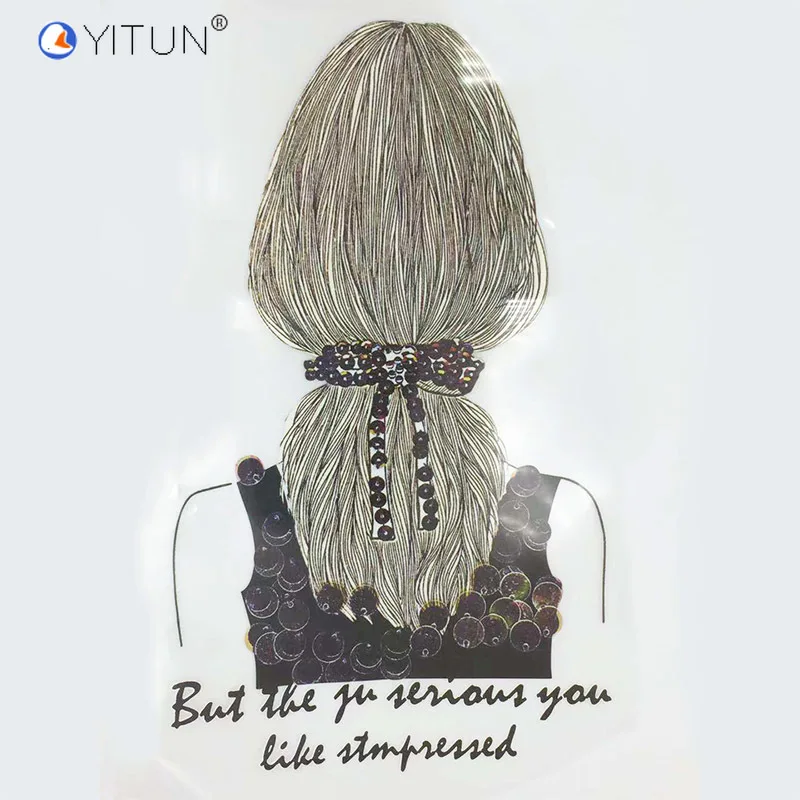 YITUN Girl DIY Hot Stamping Thermal Transfer Printing Exploding PET Film Spot Letters Large Garment Accessories for Cloth Decro
YITUN Girl DIY Hot Stamping Thermal Transfer Printing Exploding PET Film Spot Letters Large Garment Accessories for Cloth Decro